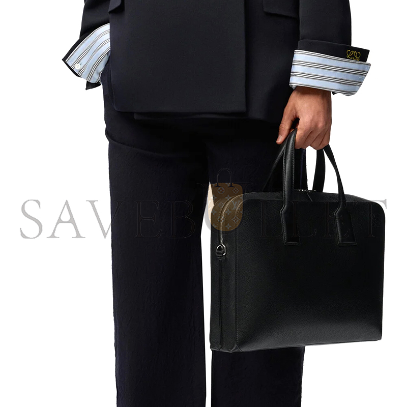 LOEWE GOYA THIN BRIEFCASE IN SOFT GRAINED CALFSKIN 337.12.P57 (38*27.5*7.5cm)